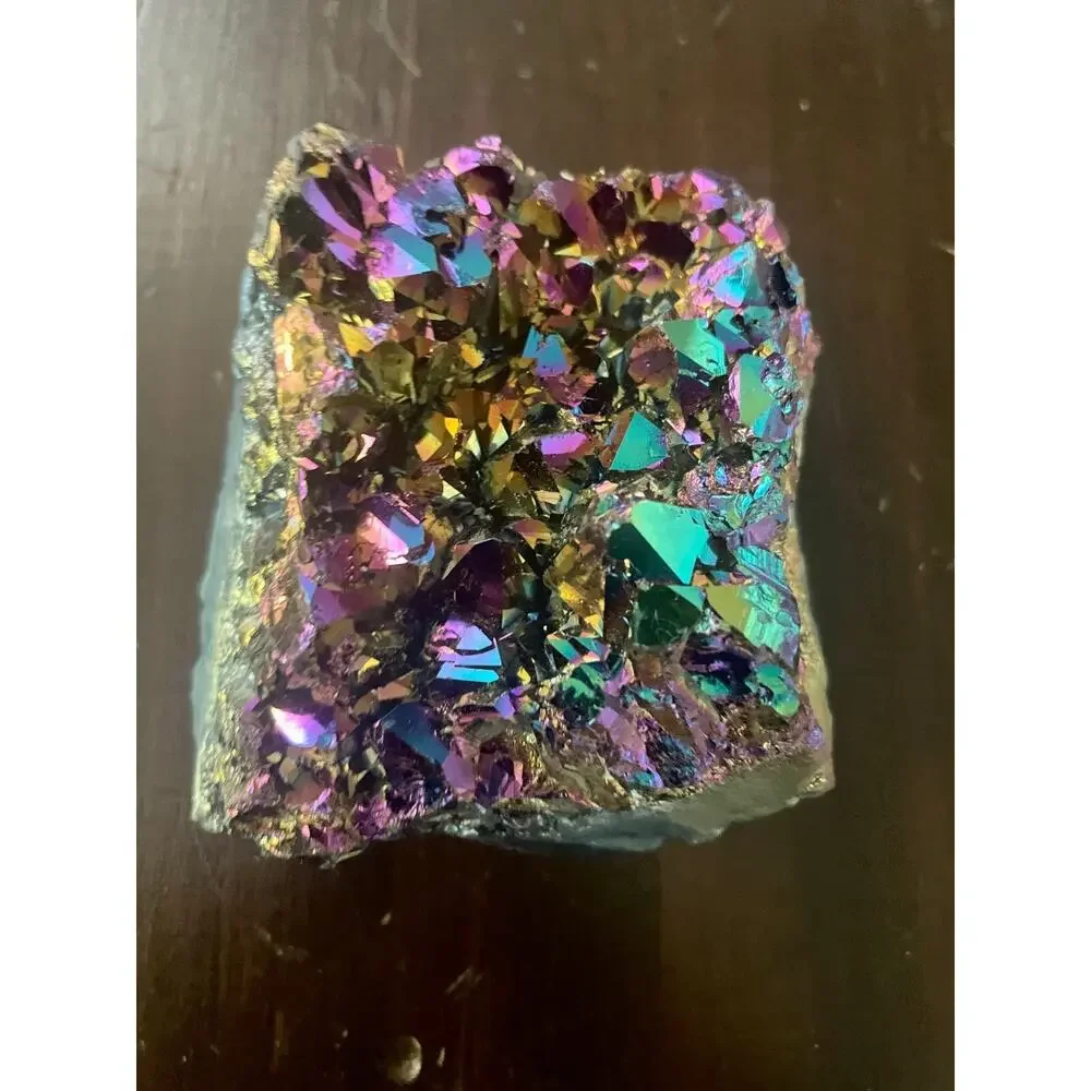 Titanium Aura Quartz Cluster - 386 Grams (13.6 oz)
